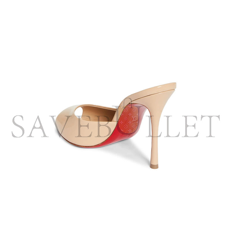 CHRISTIAN LOUBOUTIN ME DOLLY PEEP TOE SLIDE SANDAL 